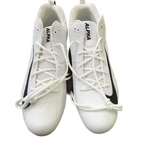 Nike Alpha Menace Pro Low Men's Football Cleats White Size 18